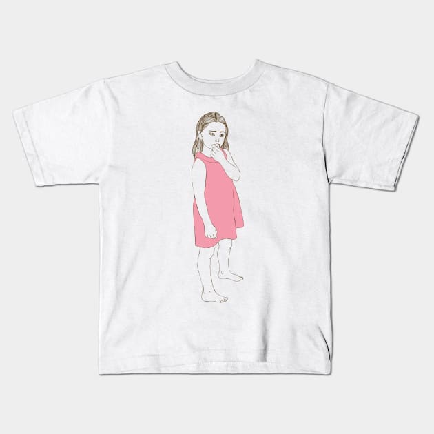 Girl #10 Kids T-Shirt by Olga Berlet